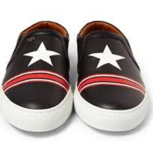 Givenchy Bkack Slip-On Sneakers with Star Design